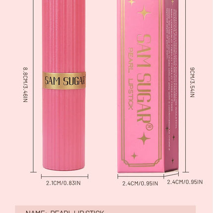 Pearlescent Pink Glitter Velvet Lipstick Metallic Waterproof Long Lasting Matte Shimmer Diamond Lipstick Women Makeup Cosmetic
