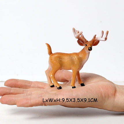 Simulation Woodland Animal Deer ,Moose,Elk,Reindeer,Alpaca,Kudu Model Figurines Cake Toppers Collection Figure Christmas Gift