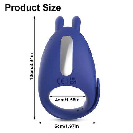 Vibrating Cock Ring Men Adjustable Buckle Penis Ring for Ejaculation Delay Testis Clitoris Stimulation Sex Toy for Couples