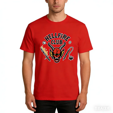 Hot selling American monster TV series 3D printed T-shirt street short sleeved top casual men's and women's plus size clothing