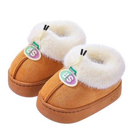 Children's Winter Fashion Cotton Shoes - Cartoon Soft-Soled Warm Non-slip Girls' Home Outdoor Boys' Thick-Soled Wool Cotton Shoes