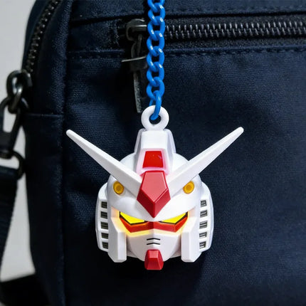 New SD RX-78-2 Luminous Head Keychain Desktop Ornament backpack charm PVC Model Collectible Anime Figure Trendy Toy Gift
