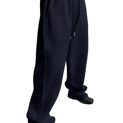 Mens Sweatpants Straight Fit Joggers for Sports and Streetwear Loose Oversized Casual Pant Drawstring Multi-pocket Men Long Pant