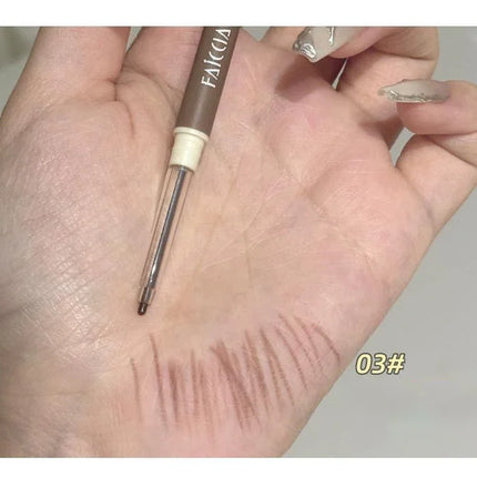 1PC Waterproof Double-Ended Eyebrow Pencil Ultra Fine Eyebrow Pencil Sweat-proof Long Lasting Professional Eye Makeup Cosmetics