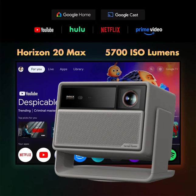 XGIMI Horizon 20 Max 8K Projector 4K Tri Color RGB Laser 5700ISO Home Cinema GTV 3D IMAX Support Harman Kardon Audio Projectors