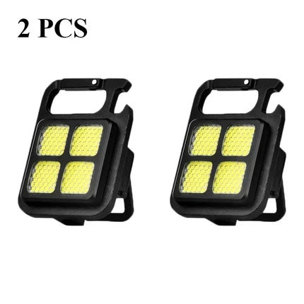 COB Flashlight LED Mini Protable Keychain Lamp High Bright Multifunctional Camping Lamp Outdoor Camping Torch Fishing Work Light