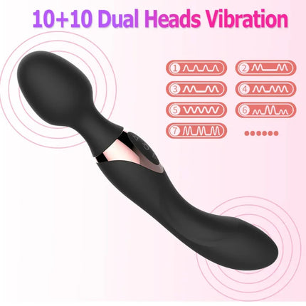 2025 power 10 speed Big Vibration for Women Dual Heads Vibration AV Wand Body Massager Sex Toy For Woman Female Sex Products