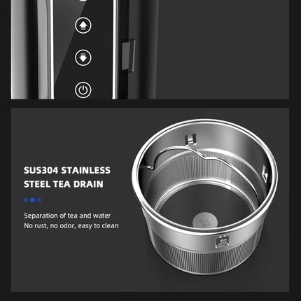 Electric kettle 12v/24v smart car heating cup touch screen thermos cup 450 ml car heating cup adjustable temperature