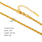12 Twisted Chain G / 45-50cm