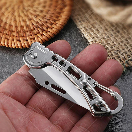 WXCOO Stainless Steel Folding Knife Forged Meat Cleaver Portable Pocket Knife Universal Kitchen Knives Slicing Cutting Knife