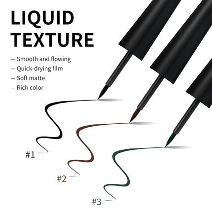 Waterproof Eyeliner Pen Matte Liquid Eyeliner 17H Long Wear Sweat Proof Smudgeproof Stain-free Ultra-fine Liquid Cosmetics
