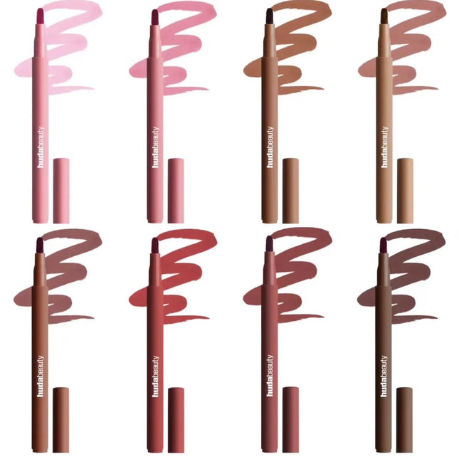8-Color Lip Liner Pen Set Long-Lasting Waterproof Sweatproof Easy Coloring Non-Fading Color Rendering Lip Gloss Set Beauty Makeup