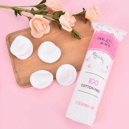 100PCS Cotton Pads Round 100% Cotton Simply Soft Make Up Nail Polish Remover