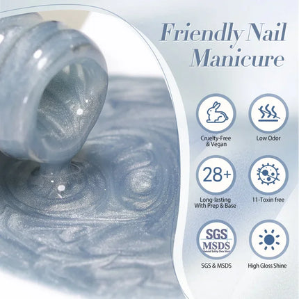 10ml Silver Water Blue & Green Cat Eye Magnetic Gel Nail Polish Nail Lacquer for Spring Summer Manicure DIY Salon Nail Supplies