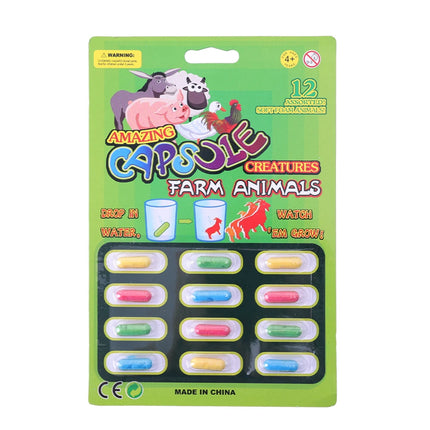 12pcs/set Creative Soaking Water Expands To Large Sponge Capsule Toys Dinosaur Sea Animal Shape Kids Bath Swimming Puzzle Toys
