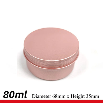 10/20/50/100pcs 5ml 10ml Matte Rose Gold Jar 30ml Cream Pink Aluminum Case 50ml 60ml Lip Balm Pot Cosmetic Container 150ml 4201