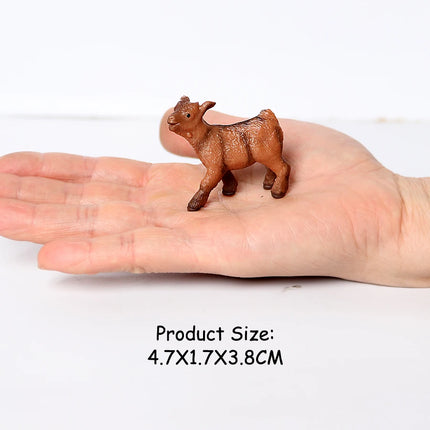 Realistic Farm Animal Shropshires Merino Sheep Goat Argali Antelope Gazella Waterbuck Model Figures Birthday Christmas Toys Gift