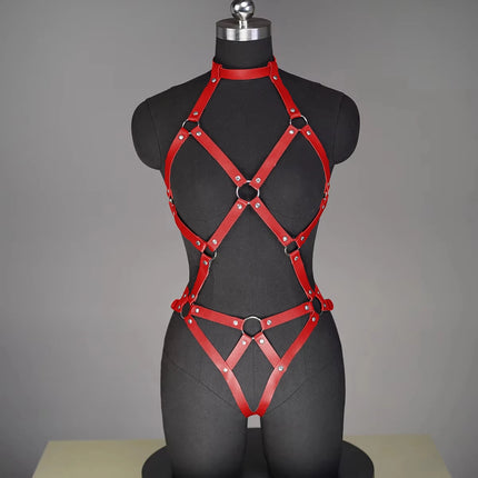 Women Sexy  Lingerie Full Body Harness Belt  Bondage Thigh Garter Belt Gothic Fetish Clothing Exotic Accessories
