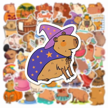 10/30/50PCS Cute Capybara PVC Sticker Aesthetic Decoration Scrapbooking Sketchbook Korean Stationery School Supplies