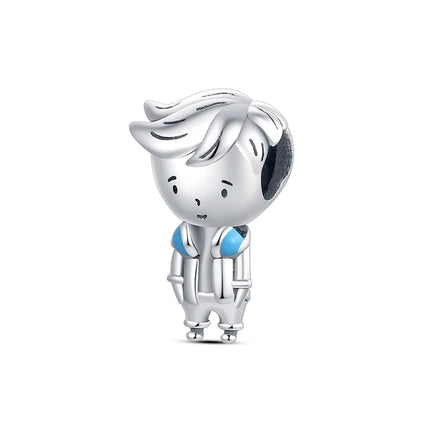 925 Sterling Silver Charms Mother Girl Boy Family Life Pendant Beads Fit Original Bracelet Necklace Diy Charm Women's Party Gift