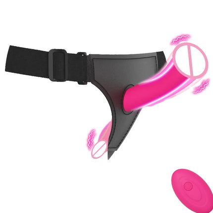 Double Penis Vibrator Dual Ended Strap on Elastic Harness Belt Strap On Dildo Adult Sex Toys for Woman Couples Anal Soft Dildos