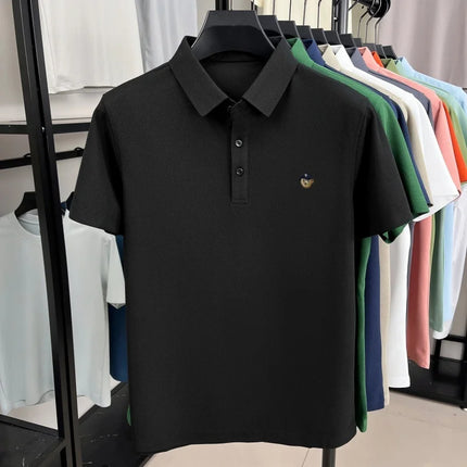 Luxury fashion brand short sleeve men polo shirt summer soft breathable lapel T-shirt new trend exquisite embroidery premium top