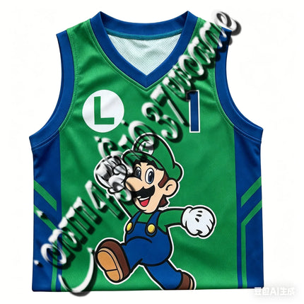 Bandai 2026 Donkey Kong Mario Full Character Summer Oversized Vest Jersey Family Matching Sports Vest