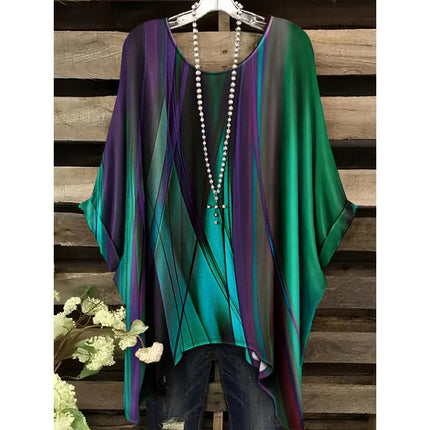Summer Simple Stripe Pattern Printin Graphic Tees Clothes Fashion Women's Vintage Short Sleeve T-Shirt Street Fashion Women Top