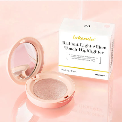 LongLasting Waterproof Face Highlighter Powder Instant Silky Skin Glow Baked Shimmer Illuminator Makeup Contouring Glitter
