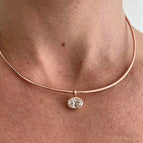Rose Gold Necklace / 2Carat-7x9mm