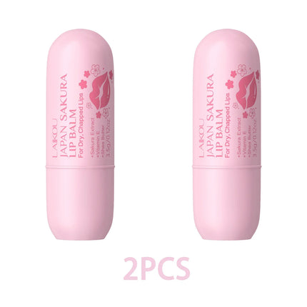 LAIKOU Sakura Lip Balm Nourishing Refreshing Hydrating and Lasting Moisturizing Preventing Cracking Repairing for Daily Lip Care