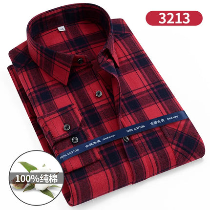 11XL Fits 160 KG Men's Flannel Shirts Long Sleeve Big and Tall 100 Cotton Men's Plaid Flannel Shirts Long Sleeve with Pockets