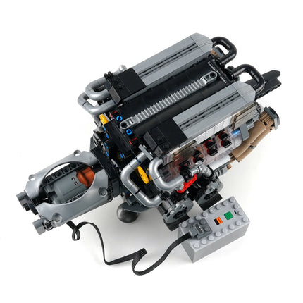 Simulation Scale Cars W16 Engine Model Building Blocks with Motor Driven V8/V12 10088/10131 Assembly Ornaments MOC Bricks Gifts