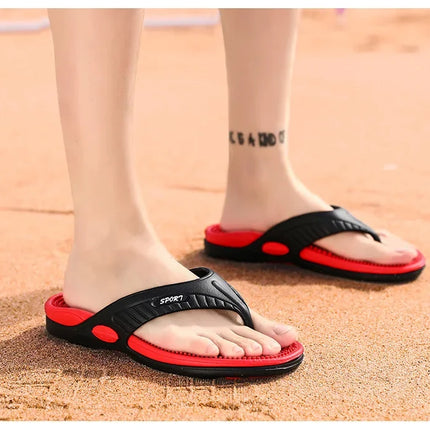 Massage Flip Flops for Men Summer Breathable Beach Shoes Sandals Men Luxury Flip Flops Breathable Plus Big Size Men Slippers 46
