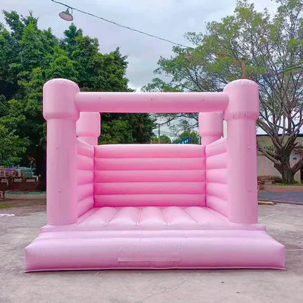 Commercial Pastle Pink Bounce house Moonwalk jumping House Inflatable Jumper White Bouncy Castle Bouncer For Kids Party