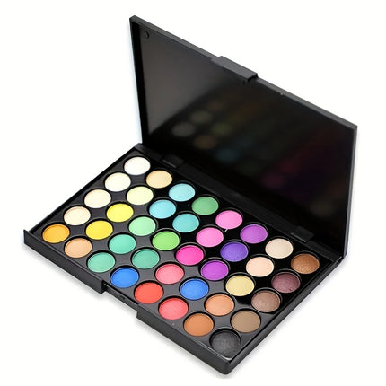 40 Colors Ultimate Eyeshadow Palette Matte & Shimmer Finishes Earth Tones Long-Lasting Smudge Proof Makeup Kit Korea Cosmetics