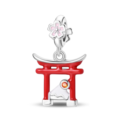 925 Sterling Silver Japanese Koinobori Senbazuru Mount Fuji Souvenir Pendant Fit Original Charm Bracelets Women DIY Jewelry Gift