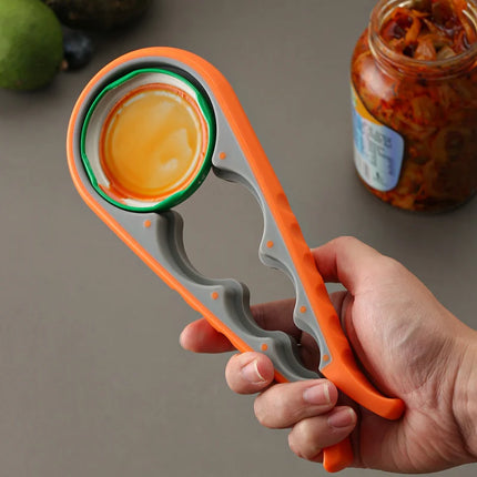 1PC 4-in-1 Multi-Function Non-Slip Kitchen Bottle Opener Twist Can Opener Labor-Saving Bottle Lid Opener for Easy Home Use
