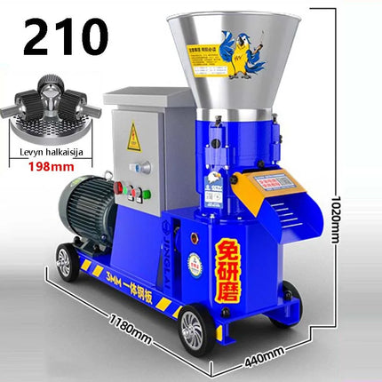 9kw Pellet Press Animal Feed Pellet Machine Pellet Mill Poultry Pelletizer Granulator Feed Food Pellet Machine 275-325KG/H