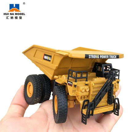 Huina 1812 1:60 Diecast Alloy Dump Truck Hobby Collection Model Full Metal Die Cast Car Toys for Boys Home Decoration Birthday、
