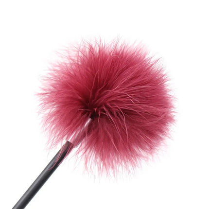 SM Flirt Tickle Erotic Feather with Fetish Punish Leather Spank Whip for Men Women Sex Blindfolded Stimulation Teasing Stick Toy