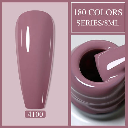 Parkson 8ml HEMA TPO FREE Color Gel Nail Polish Nude Pink Red Green Collection Nail Gel Polish Glitter Soak Off UV LED Gel