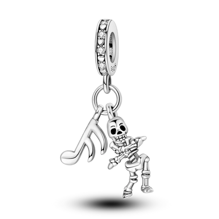 925 Silver Color Star Moon Heart Safety Chain CZ Beads Angle Wing Pendant Fit Bangle Charms Bracelet DIY Women Original Jewelry