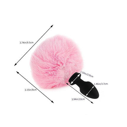 Multi Silicone Small Bunny Tail Butt Plug Furry Beginner Sex Toy Indeed Explore Ass Doggy Play Women stimulate Cosplay Lots