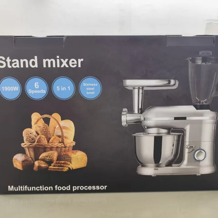 6L Multifunctional Stand Mixer – 3-in-1 Dough Kneader, Meat Grinder & Sausage Stuffer, Heavy-Duty Motor for Baking/Cooking