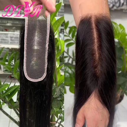 5x5 Deep Parting 100% Real HD Lace Closure Melt Skin 14-24 inch Straight Vietnamese Human Hair Pre Plucked HD Lace Frontal Only