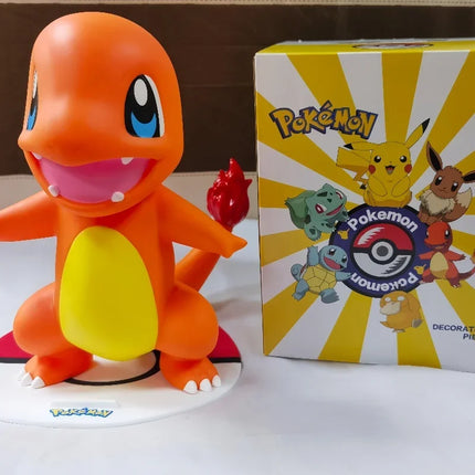 Pokemon Large Figure Squirtle Pikachu Charmander Eevee Collectible Figurine Ornament Youth Toy Birthday Gift For Fans Collectors