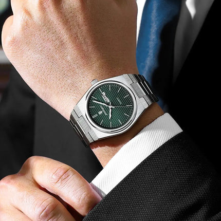 POEDAGAR Luxury Original Men's Watch Waterproof Stainless Steel Luminous Men's Wristwatch Date Week Quartz Fashion Watches For Men