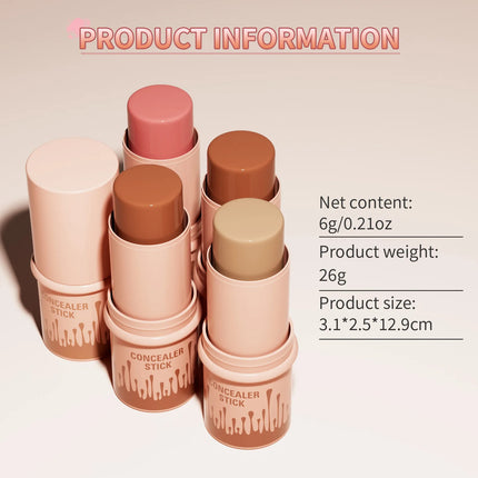 Makeup Face Contouring Bronzer Stick Highlighter 2 in 1 Matte Glitter Brightening Silkworm Blusher Rouge Cream Concealer Pen