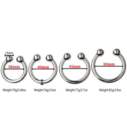 Stainless Steel Penis Sex Toys for Men Cock Ring Metal Penis Lock Bondage Head Glans With Ball Beads Delay Ejaculation Cockrings
